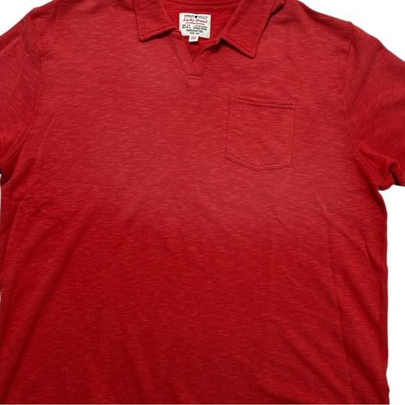 Lucky Brand dip dye polo XXL 100% Cotton Brick or Red/Orange Pocket - Picture 3 of 9